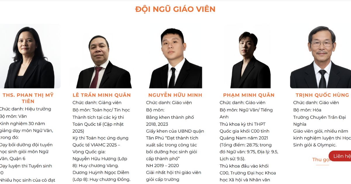 Đội ngũ giảng viên tại Giảng Đường Mini