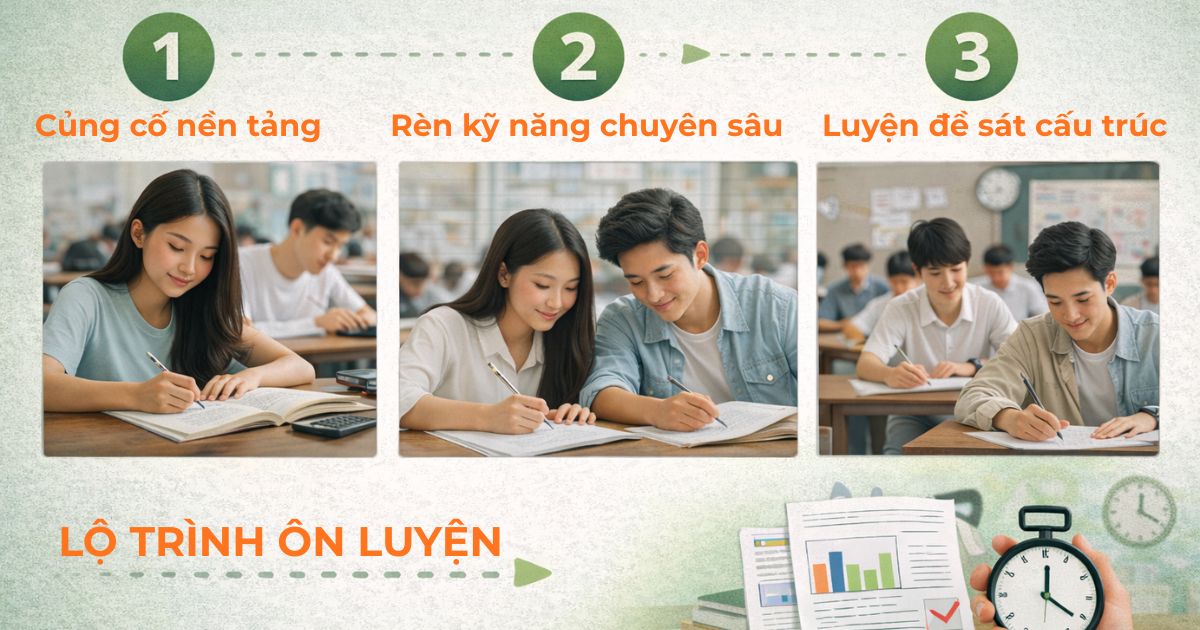 Lộ trình ôn luyện thi đánh giá năng lực