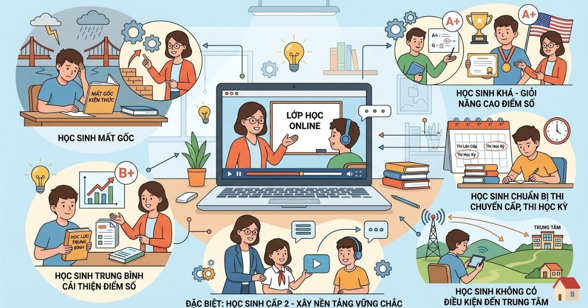 Đối tượng phù hợp với gia sư online