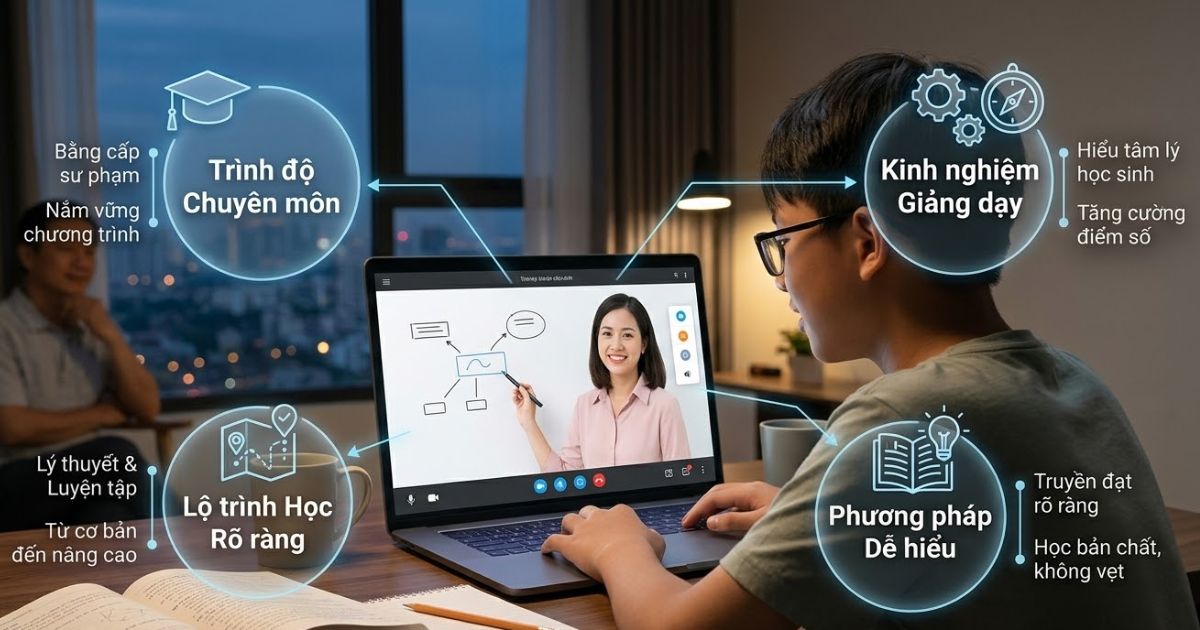 Tiêu chí lựa chọn gia sư online