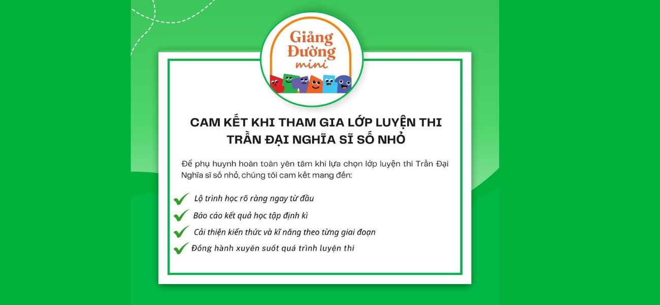 Lớp luyện thi Trần Đại Nghĩa sỉ số nhỏ