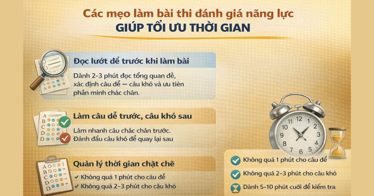 Mẹo làm bài thi đánh giá năng lực