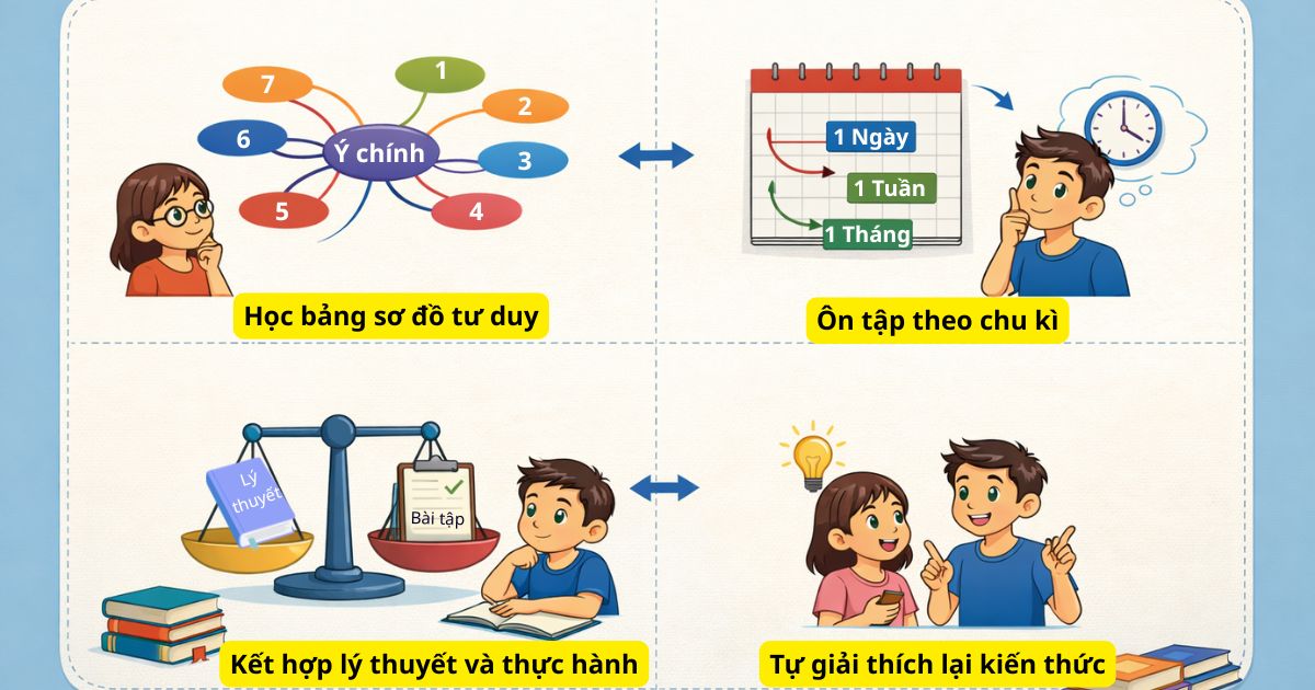 Phương pháp ghi nhớ kiến thức hiệu quả