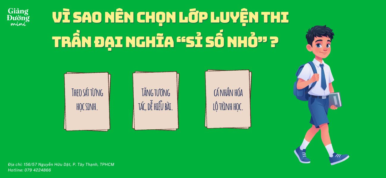 Lớp luyện thi Trần Đại Nghĩa sỉ số nhỏ