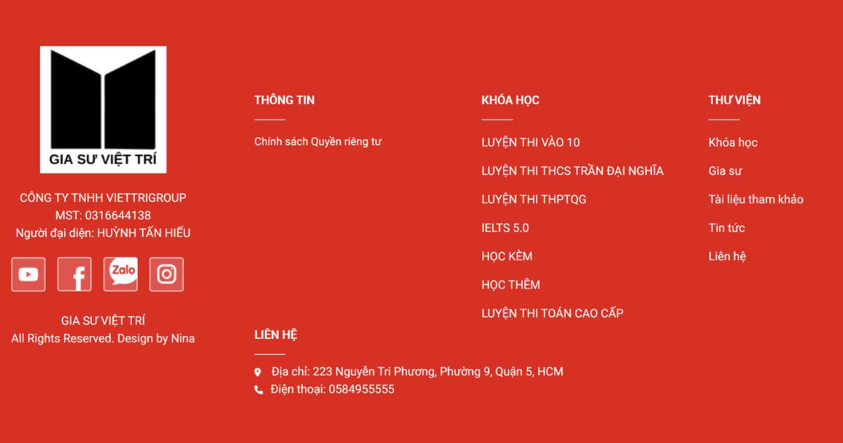 Trung tâm gia sư uy tín Việt Trí