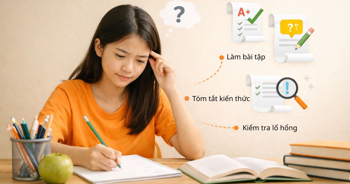 Tự kiểm tra sau mỗi bữa học