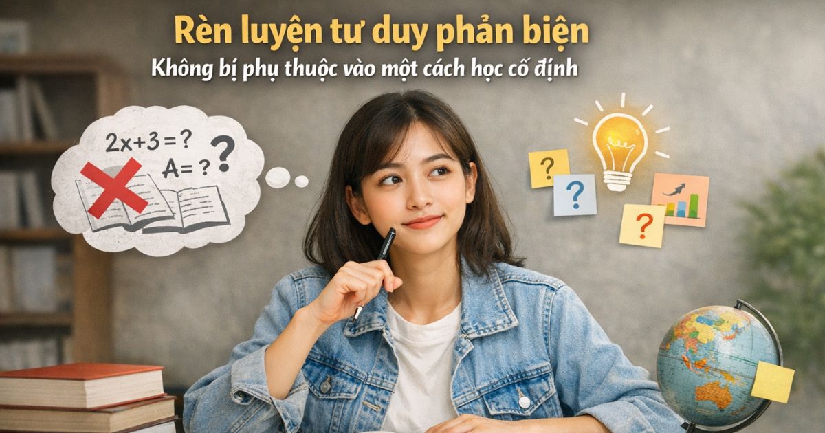Rèn luyện tư duy phản biện giúp bạn không bị phụ thuộc vào một cách học cố định